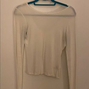 White long sleeve top lightly worn size small